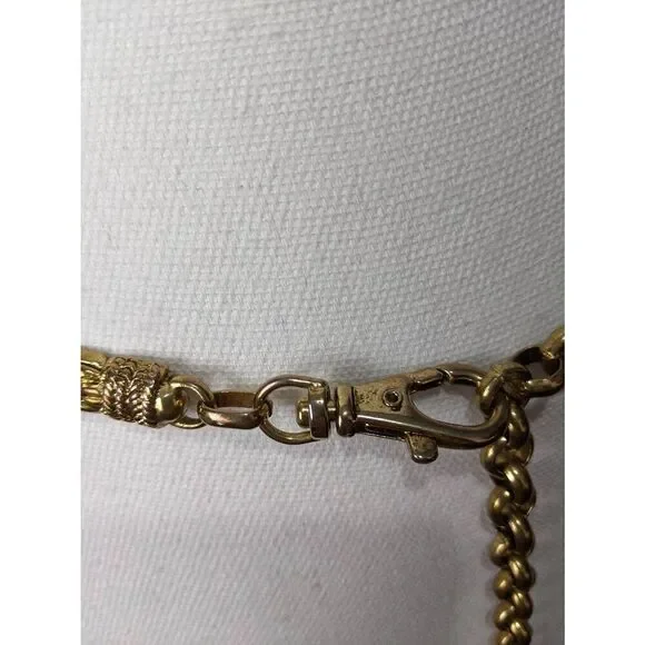 Vinatge Solid Brass Gold Tone Couture Chain Link Belt - Picture 4 of 7